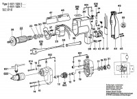 Bosch 0 601 123 741 Drill 110 V / GB Spare Parts